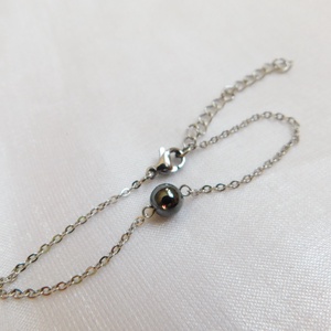 Acél karkötő hematittal, Ékszer, Nyaklánc, Medál, Fémmegmunkálás, Ékszerkészítés, MESKA