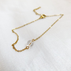 Acél karkötő hegyikristály gyönggyel, Ékszer, Nyaklánc, Medál, Fémmegmunkálás, Ékszerkészítés, MESKA