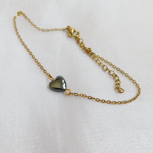 Acél karkötő hematittal, Ékszer, Nyaklánc, Medál, Fémmegmunkálás, Ékszerkészítés, MESKA