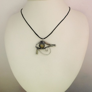 Hórusz szeme medál picasso jáspissal  - ékszer - nyaklánc - medálos nyaklánc - Meska.hu