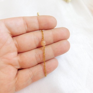 Aranyozott acél karkötő napkővel - ékszer - nyaklánc - medál - Meska.hu