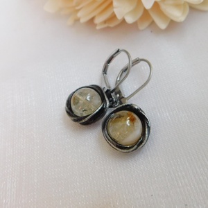 Citrin fülbevaló - ékszer - fülbevaló - lógó fülbevaló - Meska.hu