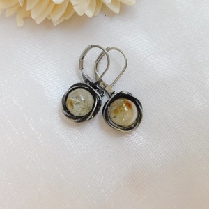 Citrin fülbevaló - ékszer - fülbevaló - lógó fülbevaló - Meska.hu