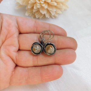 Citrin fülbevaló - ékszer - fülbevaló - lógó fülbevaló - Meska.hu