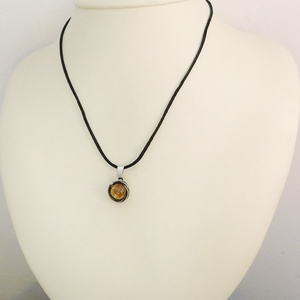 Mini citrin medál - ékszer - nyaklánc - medálos nyaklánc - Meska.hu