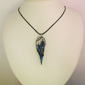 Kétoldalas nyers kianit medál - ékszer - nyaklánc - medál - Meska.hu