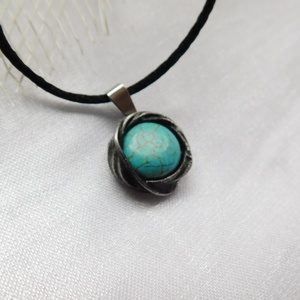 Mini türkinit medál, Ékszer, Nyaklánc, Medál, Fémmegmunkálás, Ötvös, MESKA