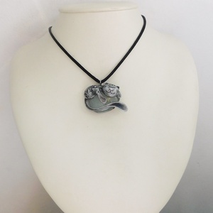 Jáde cica medál - ékszer - nyaklánc - medálos nyaklánc - Meska.hu