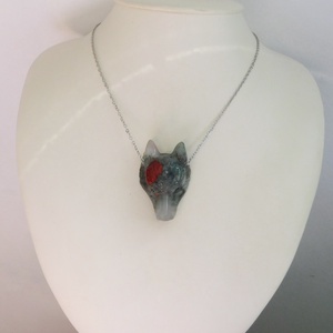 Heliotróp farkasos nyaklánc - ékszer - nyaklánc - medálos nyaklánc - Meska.hu