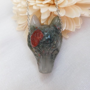 Heliotróp farkasos nyaklánc - ékszer - nyaklánc - medálos nyaklánc - Meska.hu