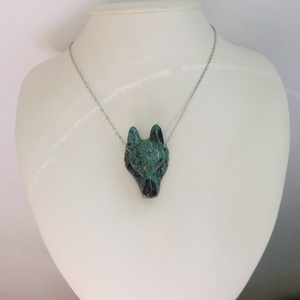 Kambaba jáspis (eldarit) farkas nyaklánc - ékszer - nyaklánc - medálos nyaklánc - Meska.hu