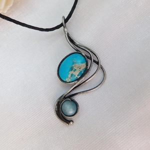 Variszcit medál kianittal - ékszer - nyaklánc - medálos nyaklánc - Meska.hu