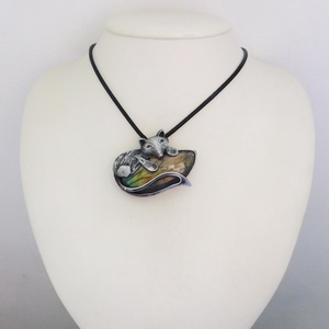 Labradorit róka medál  - ékszer - nyaklánc - medálos nyaklánc - Meska.hu