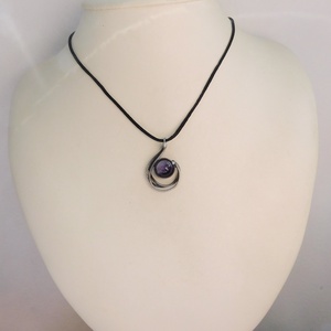 Mini ametiszt medál  - ékszer - nyaklánc - medálos nyaklánc - Meska.hu