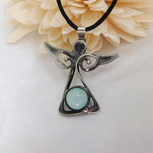 Jáde angyal medál - ékszer - nyaklánc - medálos nyaklánc - Meska.hu