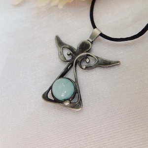 Jáde angyal medál - ékszer - nyaklánc - medálos nyaklánc - Meska.hu