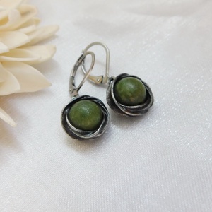 Nefrit jáde fülbevaló - Meska.hu