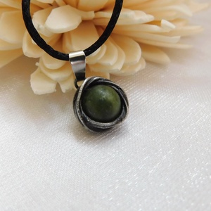 Mini nefrit jáde medál - Meska.hu