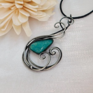 Amazonit medál - ékszer - nyaklánc - medálos nyaklánc - Meska.hu