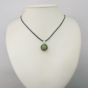 Mini olivin medál - ékszer - nyaklánc - medálos nyaklánc - Meska.hu