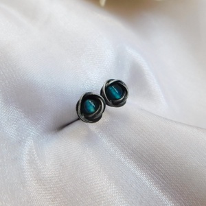 Bedugós achát fülbevaló, Ékszer, Fülbevaló, Pötty fülbevaló, Fémmegmunkálás, Ékszerkészítés, MESKA