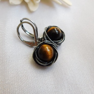 Tigrisszem fülbevaló - Meska.hu