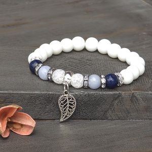 Bölcsesség és Harmónia Ásvány Karkötő � Lapis Lazuli, Angyelit és Howlit - Meska.hu