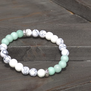Érzelmiegyensúly és pozizív energiák - Menta Ásvány Karkötő - ékszer - karkötő - ásványkarkötő - Meska.hu
