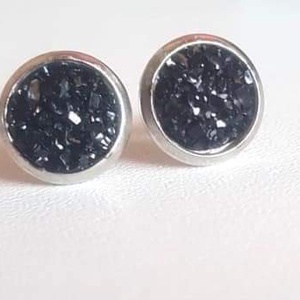 8mm-es bedugós fülbevaló (Druzy), Ékszer, Fülbevaló, Pötty fülbevaló, Ékszerkészítés, MESKA