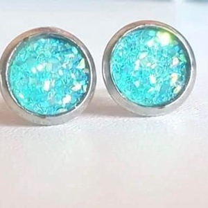 8mm-es bedugós fülbevaló (Druzy) - ékszer - fülbevaló - pötty fülbevaló - Meska.hu
