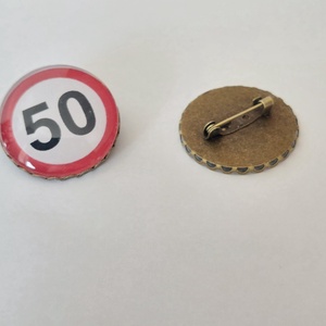 50. szülinapra kitűző, Ékszer, Kitűző és Bross, Kitűző, Ékszerkészítés, MESKA