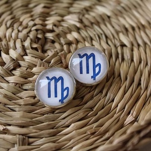 Szűz horoszkópos bedugós 14mm fülbevaló - Meska.hu