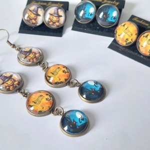 Happy Halloween cicás nyaklánc - otthon & életmód - dekoráció - halloween - halloweeni ékszerek - Meska.hu