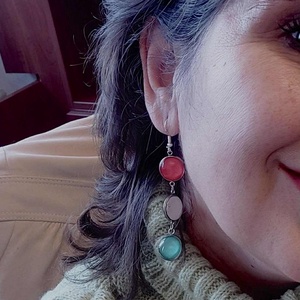 Nemzetszín Kokárda piros-fehér-zöld fülbevaló, Március 15 - ékszer - fülbevaló - lógó fülbevaló - Meska.hu