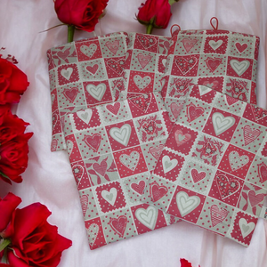 Valentin-napi szivecskés könyvtok - könyv & zene - könyvtok - Meska.hu