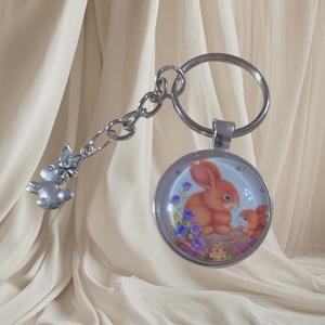 Húsvéti nyuszis kulcstartó, Táska & Tok, Kulcstartó & Táskadísz, Táskadísz, Ékszerkészítés, MESKA