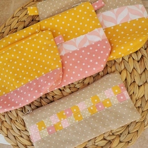 AKCIÓ Patchwork neszeszer, tolltartó  - Meska.hu