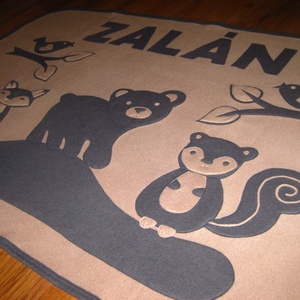 erdei állatos takaró - névre szólóan -  - Meska.hu