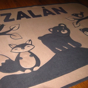 erdei állatos takaró - névre szólóan -  - Meska.hu