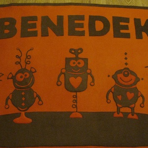 robotos babatakaró - névre szólóan - otthon & életmód - babaszoba, gyerekszoba - babatakaró, gyerek pléd - Meska.hu