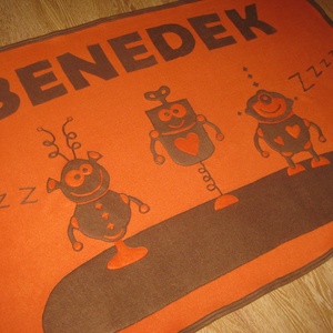 robotos babatakaró - névre szólóan - otthon & életmód - babaszoba, gyerekszoba - babatakaró, gyerek pléd - Meska.hu
