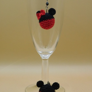 horgolt Mickey egér fülbevaló, Ékszer, Fülbevaló, Fülékszer, Horgolás, Ékszerkészítés, MESKA