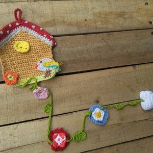 Házikó-  virággal- szívvel -madárkával - otthon & lakás - dekoráció - Meska.hu