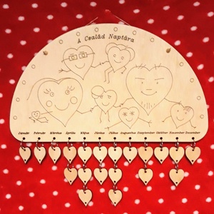 Csupaszív, vidám családi naptár - otthon & életmód - dekoráció - kép & falikép - táblakép - Meska.hu