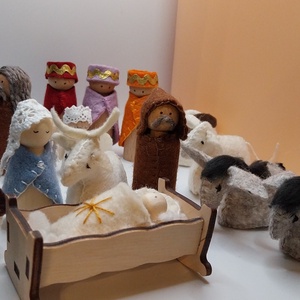 Betlehemi figurák - adventi dekoráció és játék - karácsony - karácsonyi lakásdekoráció - karácsonyi manók, figurák - Meska.hu