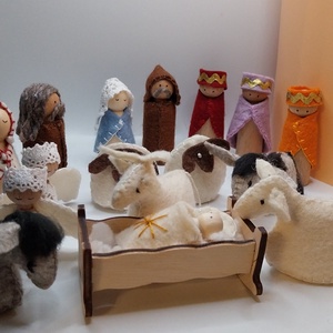 Betlehemi figurák - adventi dekoráció és játék - karácsony - karácsonyi lakásdekoráció - karácsonyi manók, figurák - Meska.hu