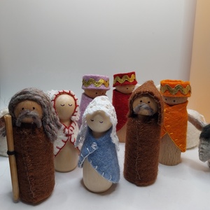 Betlehemi figurák - adventi dekoráció és játék - karácsony - karácsonyi lakásdekoráció - karácsonyi manók, figurák - Meska.hu