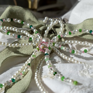 Táska charm vagy kulcstartó zöld színben - táska & tok - kulcstartó & táskadísz - táskaakasztó - Meska.hu