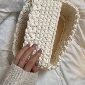 Snowy Xmas � két részes horgolt kosárszett - otthon & életmód - tárolás & rendszerezés - tárolókosár - Meska.hu