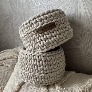 Tavaszi apró horgolt tárolók - otthon & életmód - tárolás & rendszerezés - tárolókosár - Meska.hu